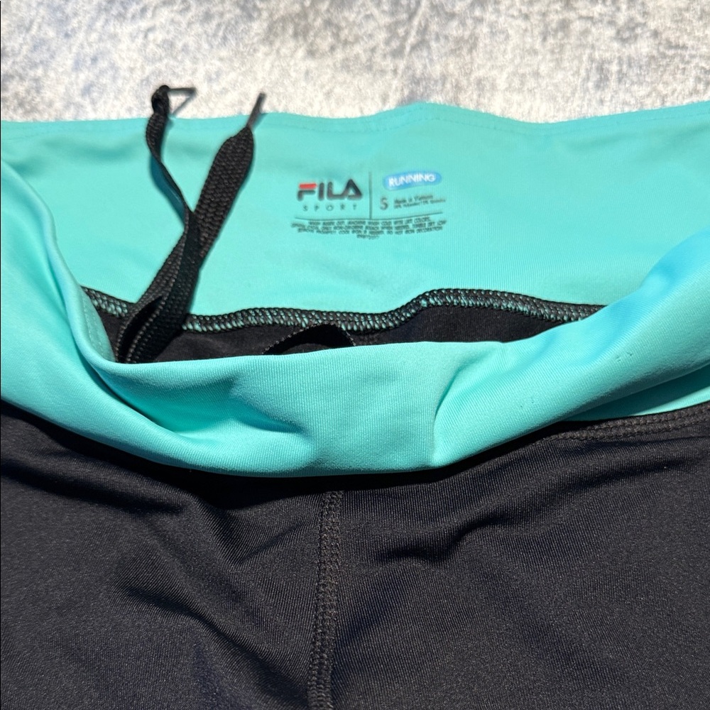 Fila Teal and Black Athletic Shorts
